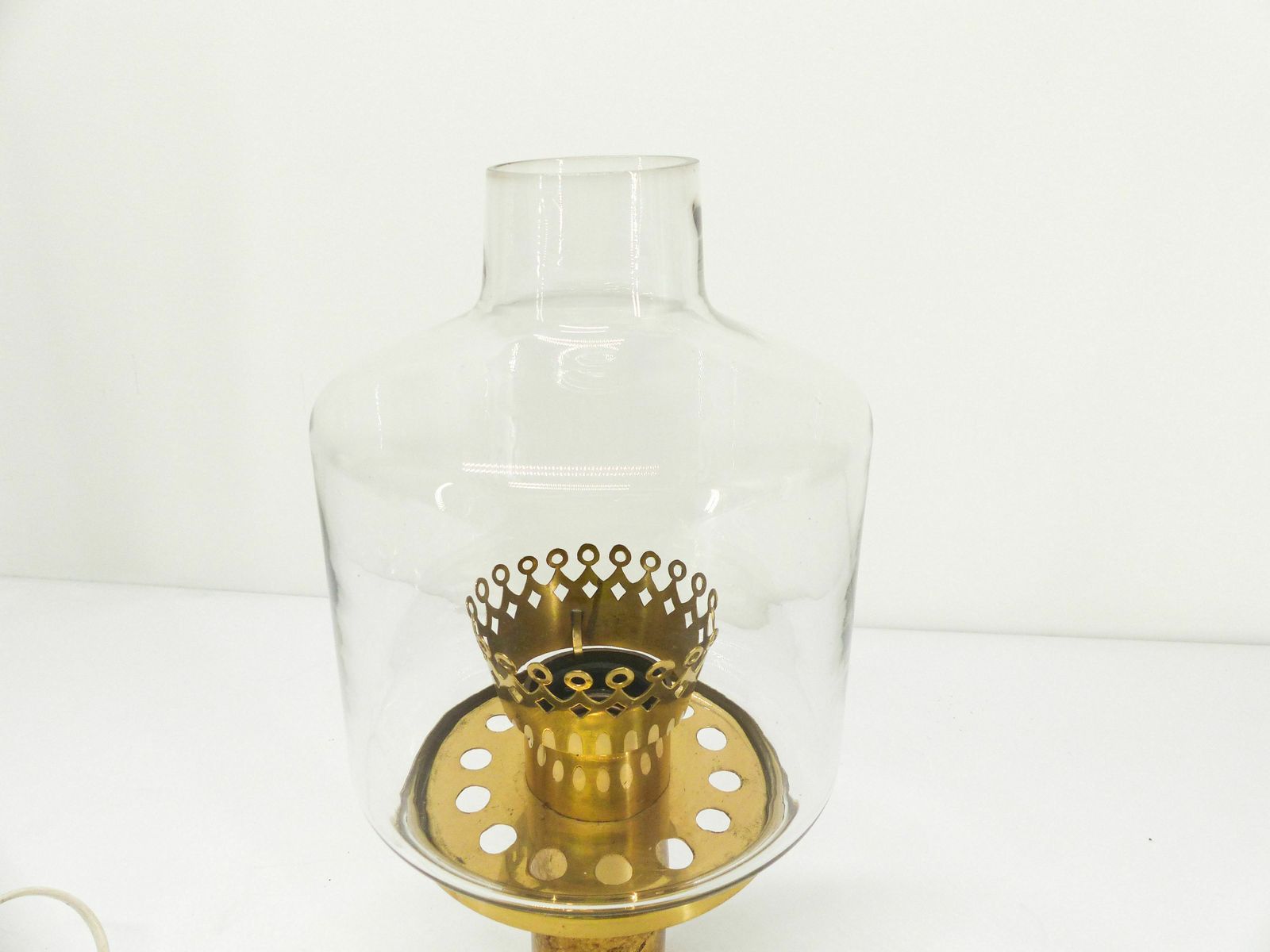 Scandinavian Lamp Hans Agne Jakobsson Brass And Glass B 102 photo vinterior