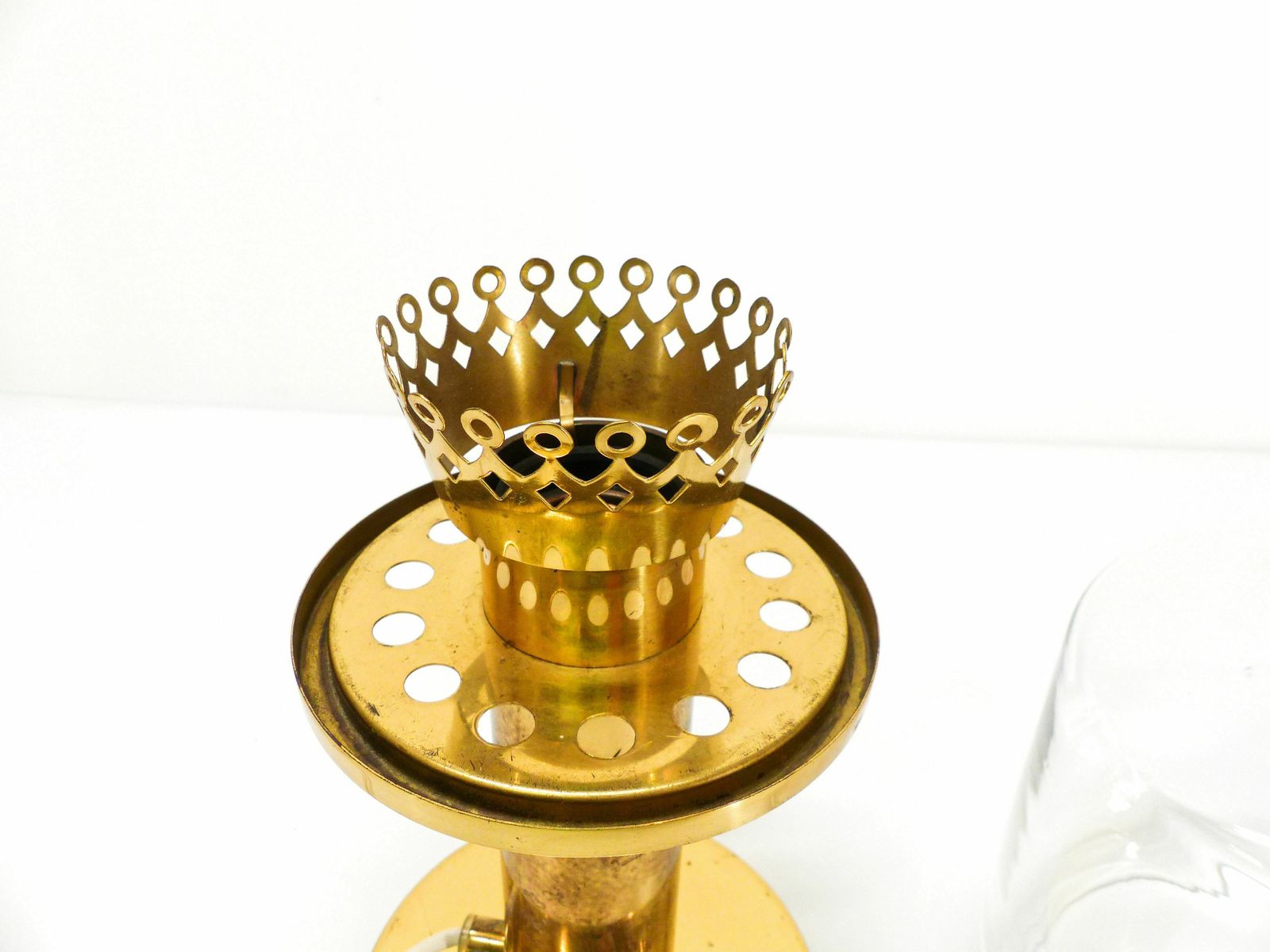 Scandinavian Lamp Hans Agne Jakobsson Brass And Glass B 102 photo buy