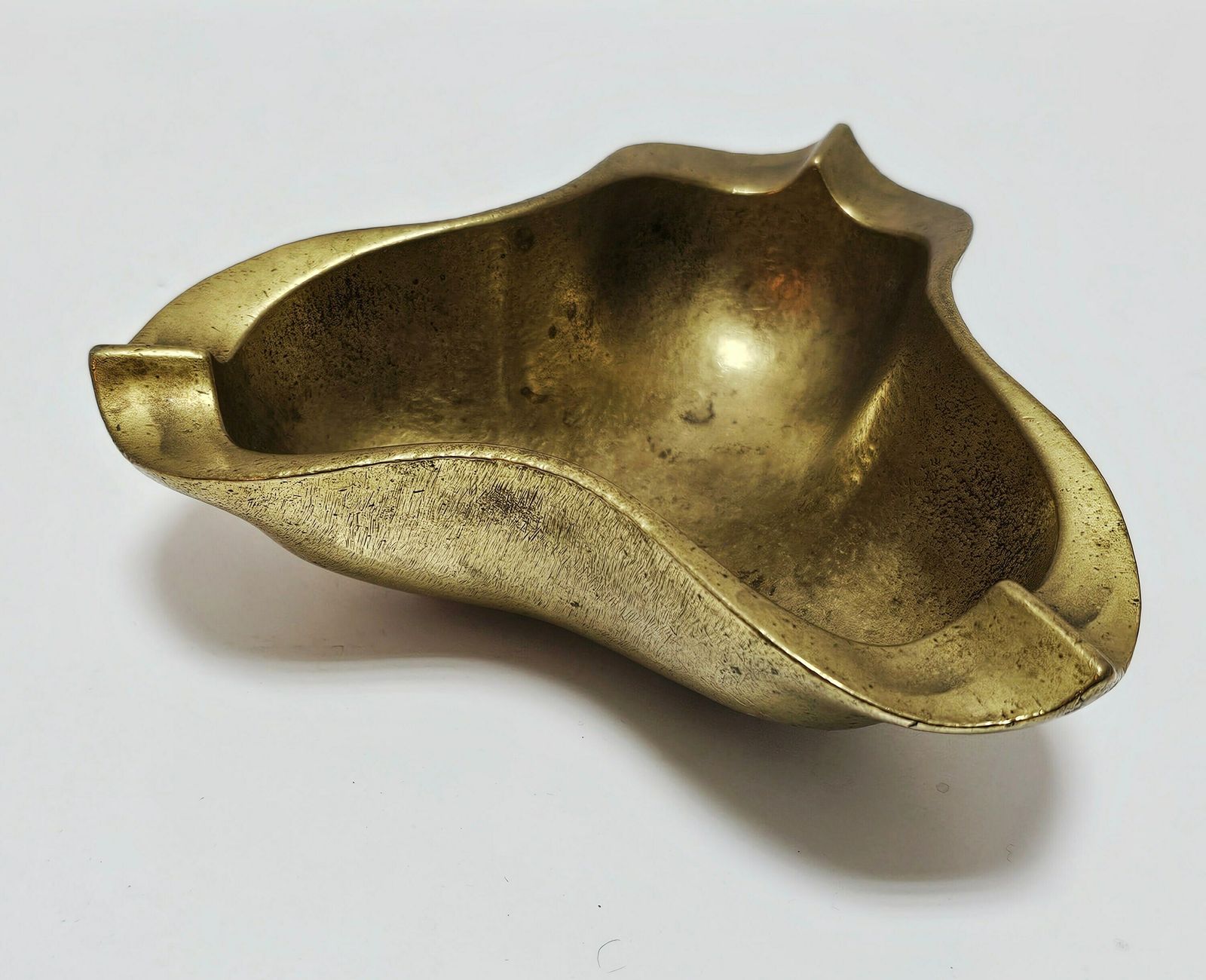 Extremely Rare Sculptural Brutalist Bronze Ashtray Designed By Heinz Goll // Made In Austria In 1960s photo vinterior