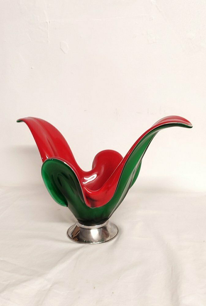 Vintage Italian Crystal Centerpiece, 1970s
