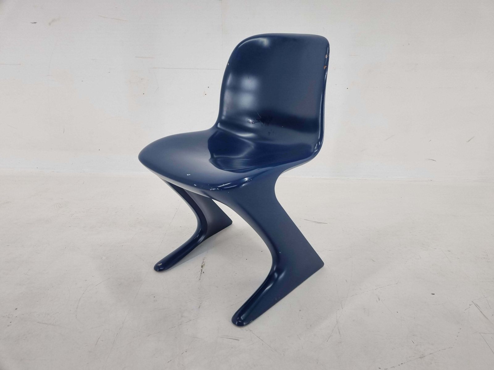 Midcentury Blue Kangaroo Chair Designed By Ernst Moeckl, Germany, 1960s photo for sale