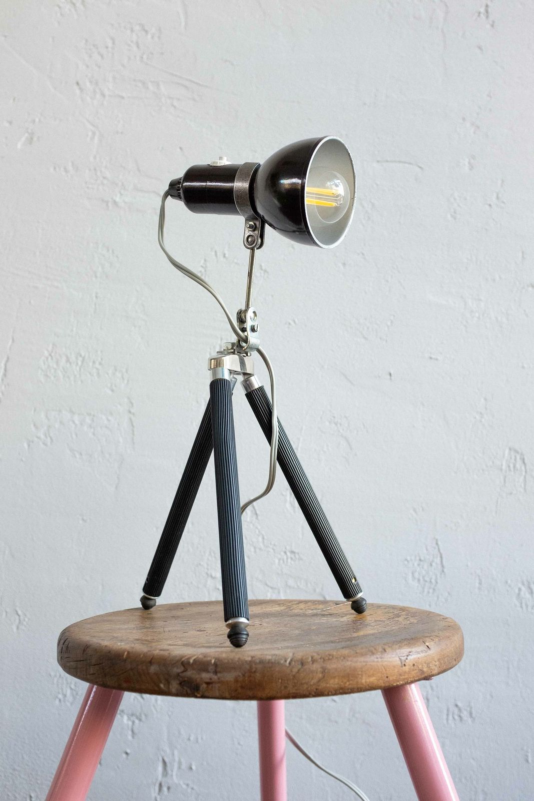 Vintage Czechoslovak Photo Tripod Bakelite Floor Lamp, 1960s photo for sale