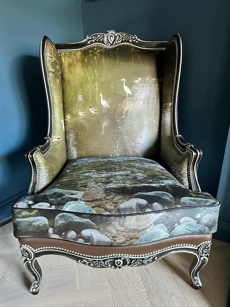 Beautiful Maurice Renoma Nature Wingback Chair