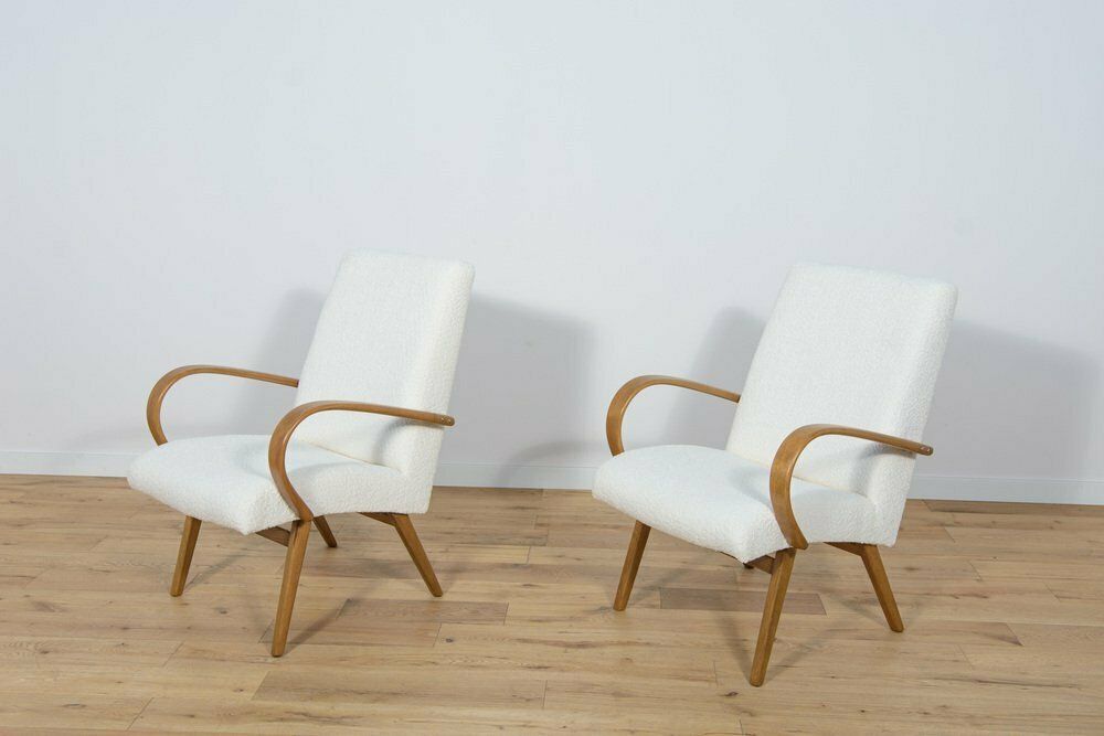 Model 53 Armchairs By Jaroslav Smidek For Ton, 1960s, Set Of 2