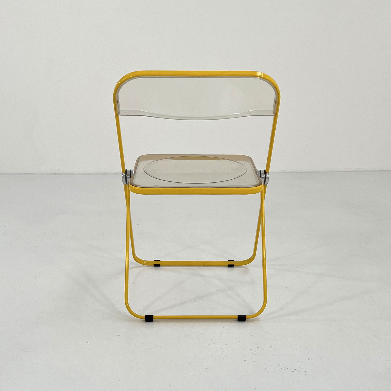 Yellow Frame Plia Folding Chair By Giancarlo Piretti For Anonima Castelli, 1960s photo buy