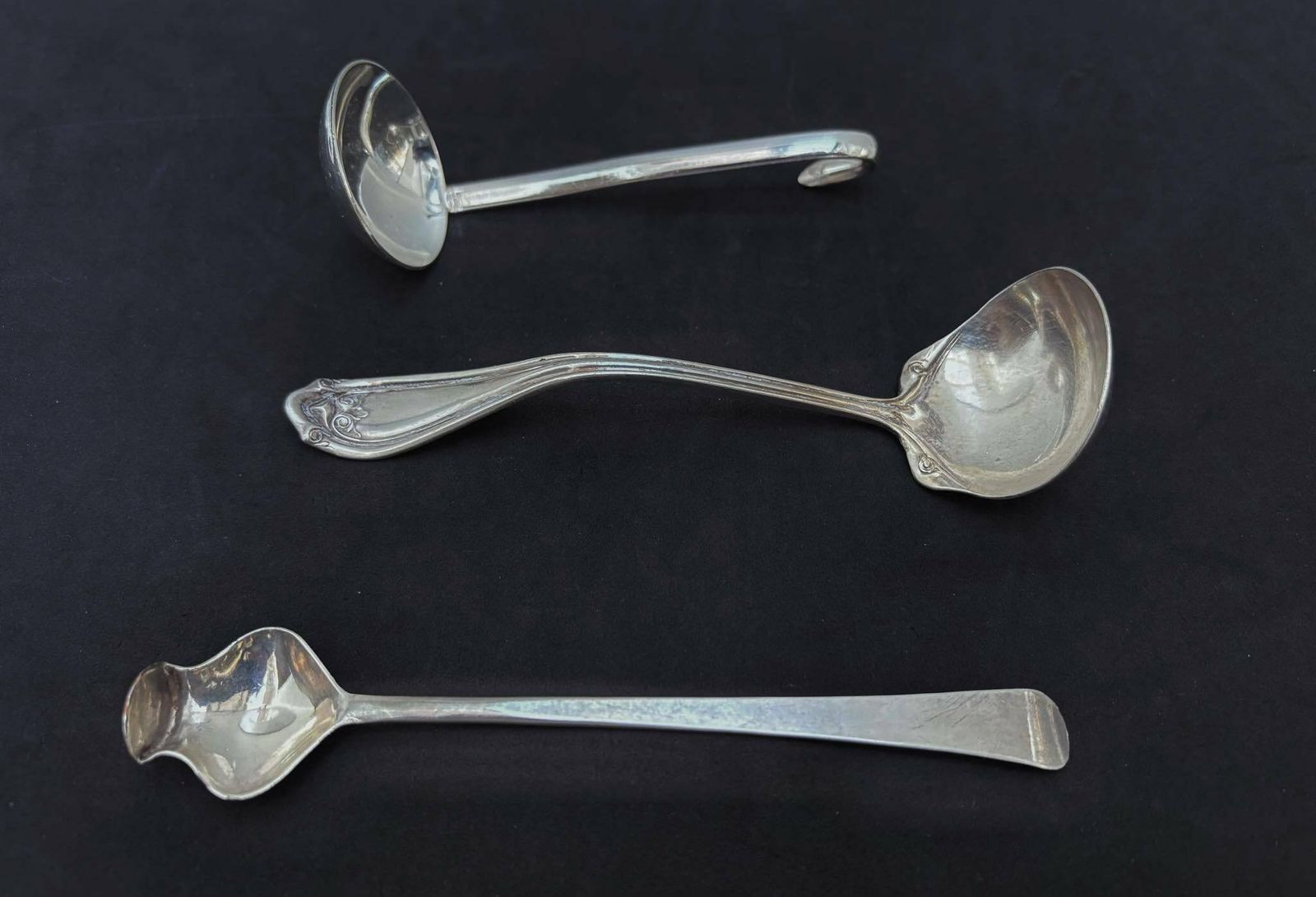 Spoons Set 3 Victorian Silver Plated Sauce Spoon W Rogers Cherry Antique Collector Gift For Collection English Tableware Flatware