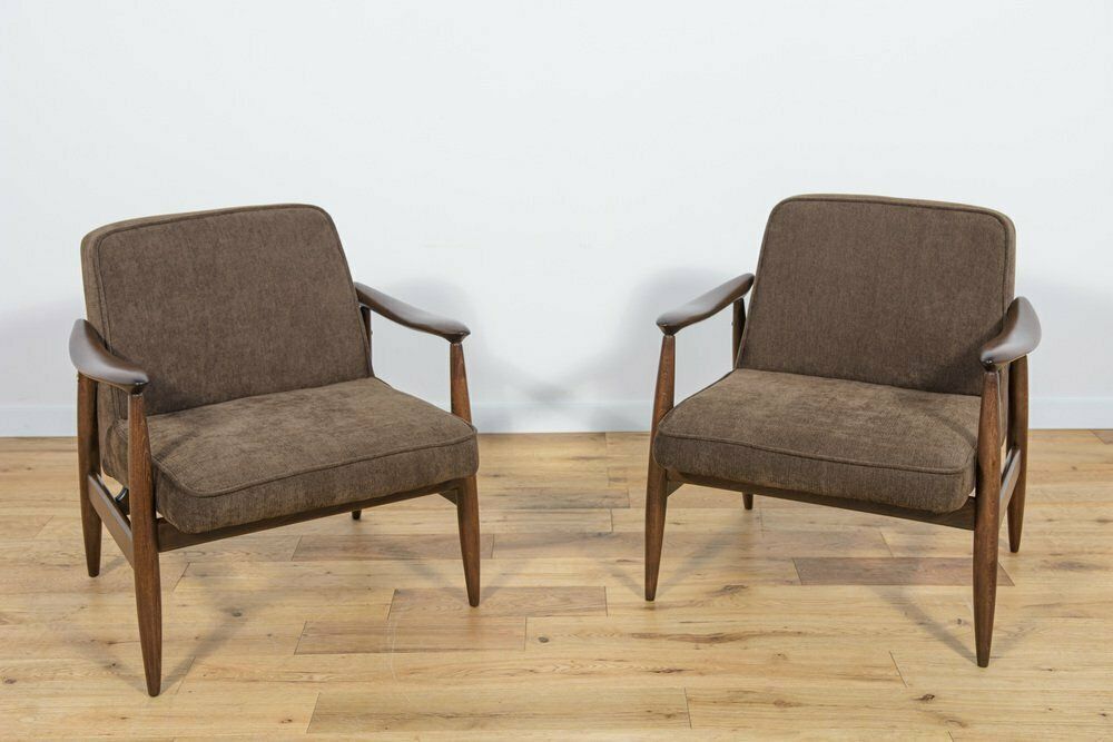 Gfm 87 Armchairs By Juliusz Kedziorek For Gościcińskie Furniture, 1960s, Set Of 2 photo vinterior
