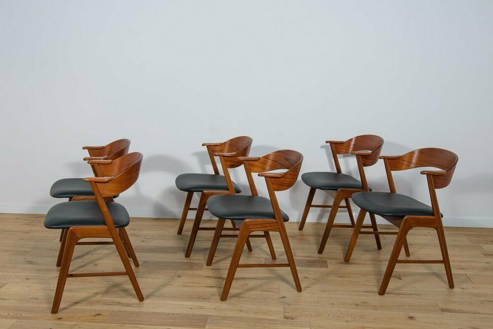 Mid Century Danish Teak Chairs From Korup Stolefabrik, Denmark, 1960s, Set Of 6 photo vintage