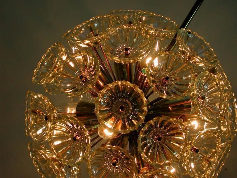 photo furniture 1960s German Sputnik Dandelion Twelve Light Chandelier
