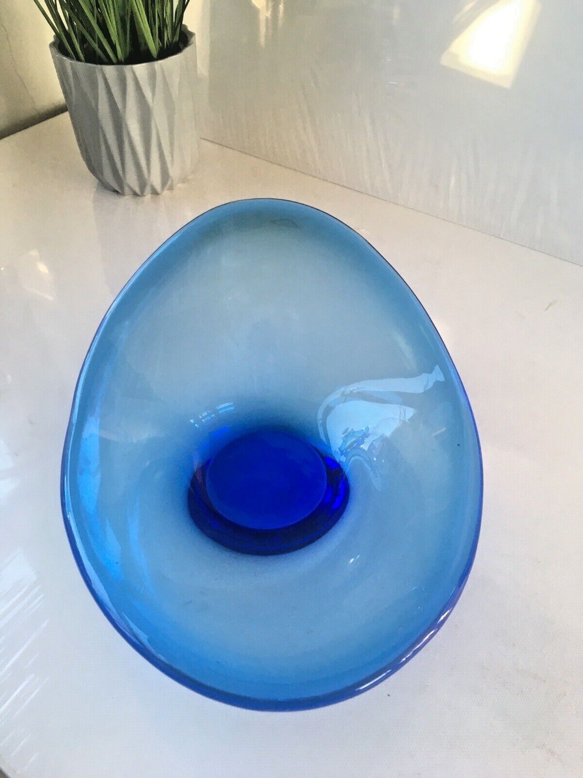 photo for sale Freeform Art Glass Bowl Mid Century Modern Danish Holmegaard Selandia Per Lutken Ikea Snits Lotta Pettersson