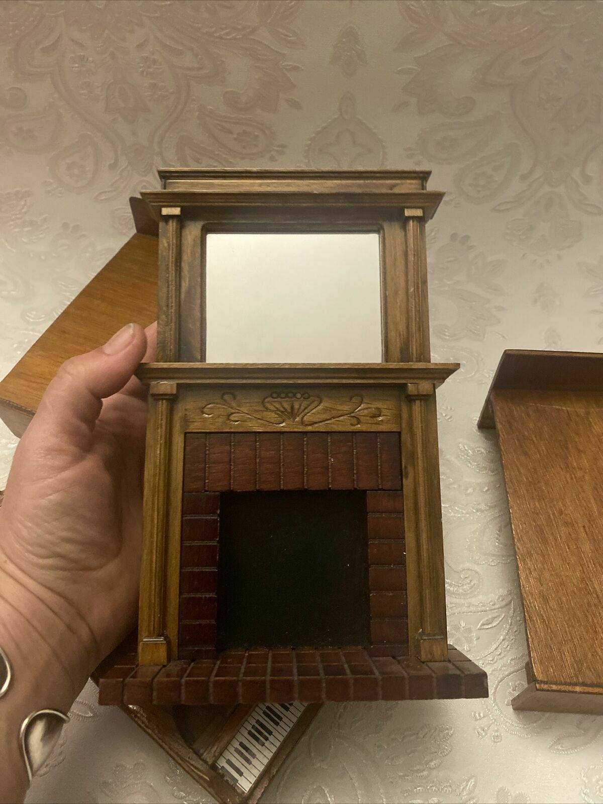R.O.C. Taiwan Dolls House Furnitures Job Lot Fireplace Beds Piano Chairs #3 photo buy
