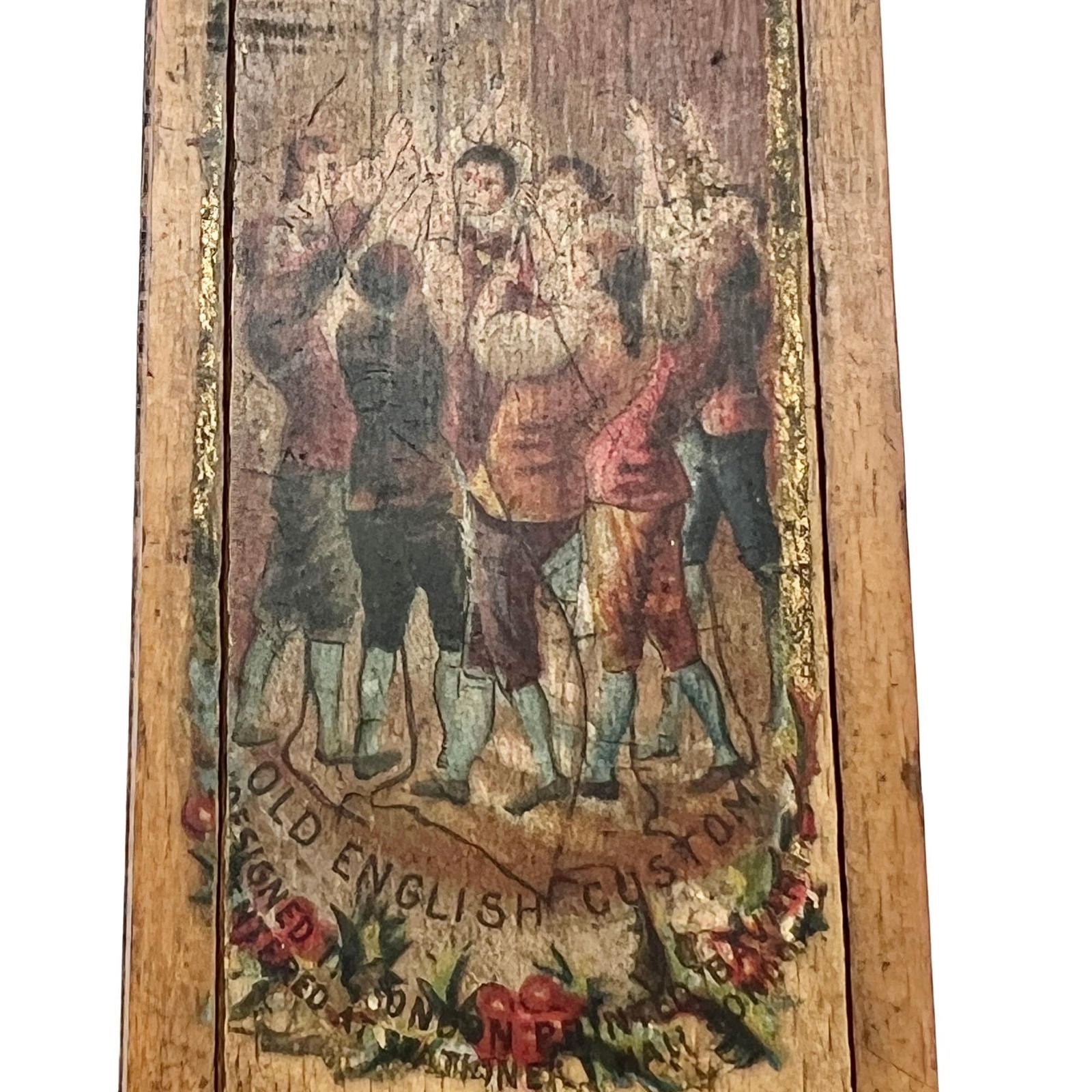 Antique Triple Pencil Box   Malta   Old English Custom   Stationers Hall   Designed In London   Printed Bavaria   Study Decor   Home Decor photo vinterior