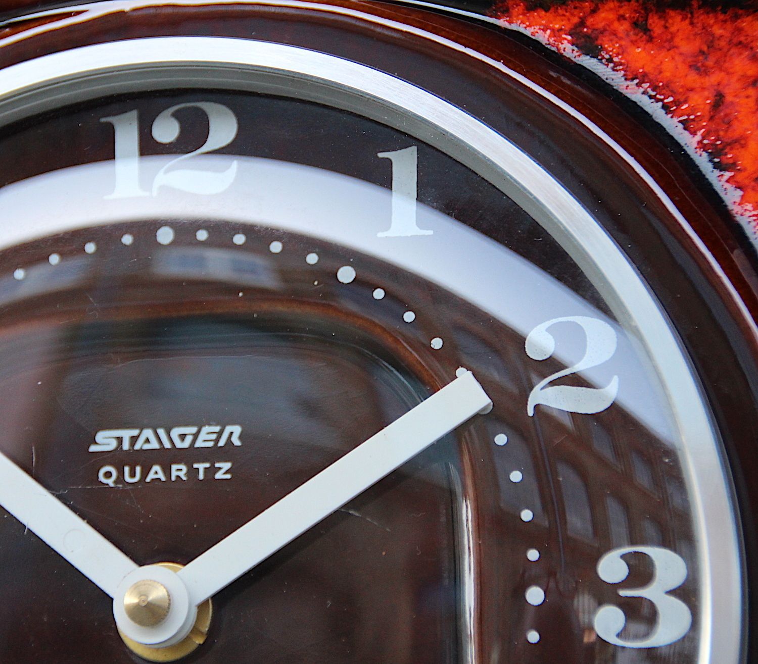 1970s Fat Lava West German Vintage  Wall Clock. Fully Guaranteed photo vinterior