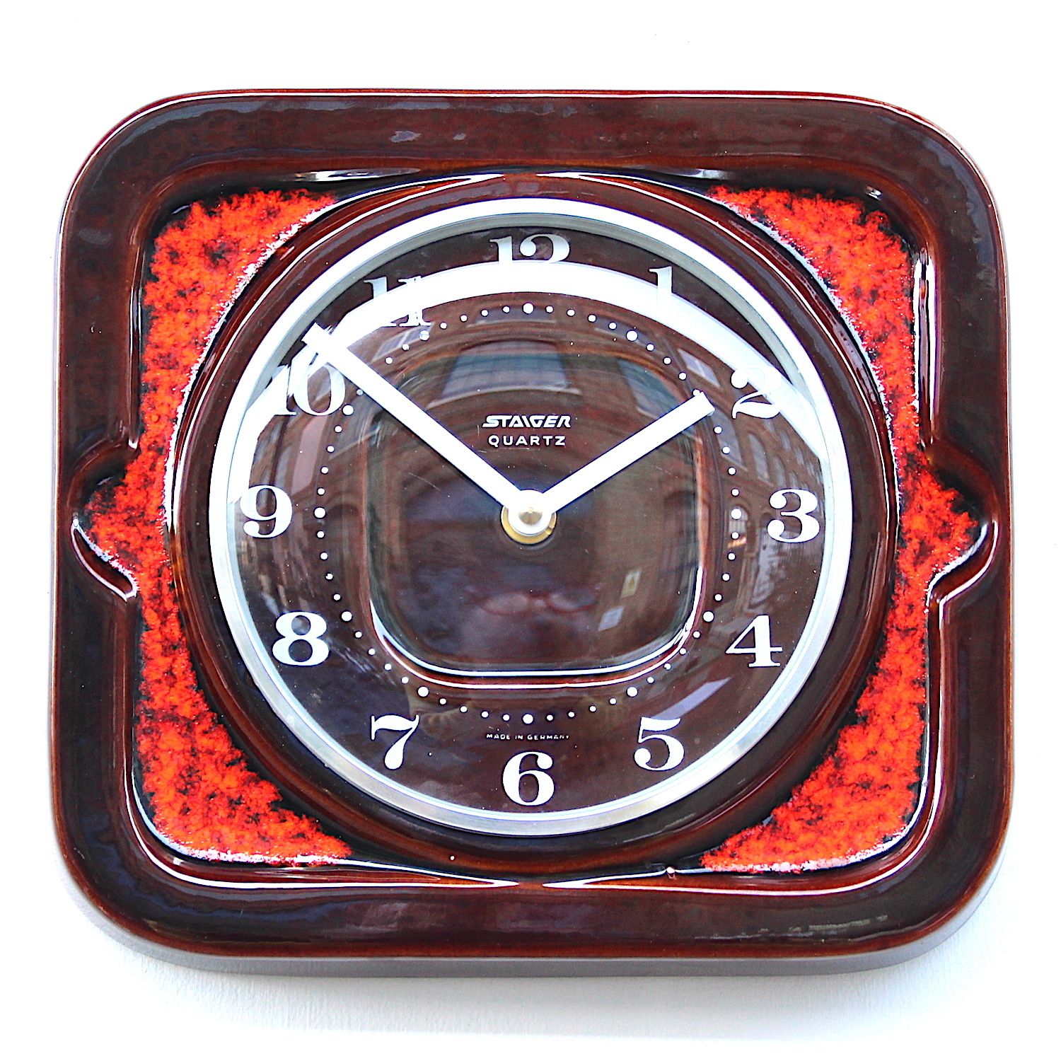 1970s Fat Lava West German Vintage  Wall Clock. Fully Guaranteed