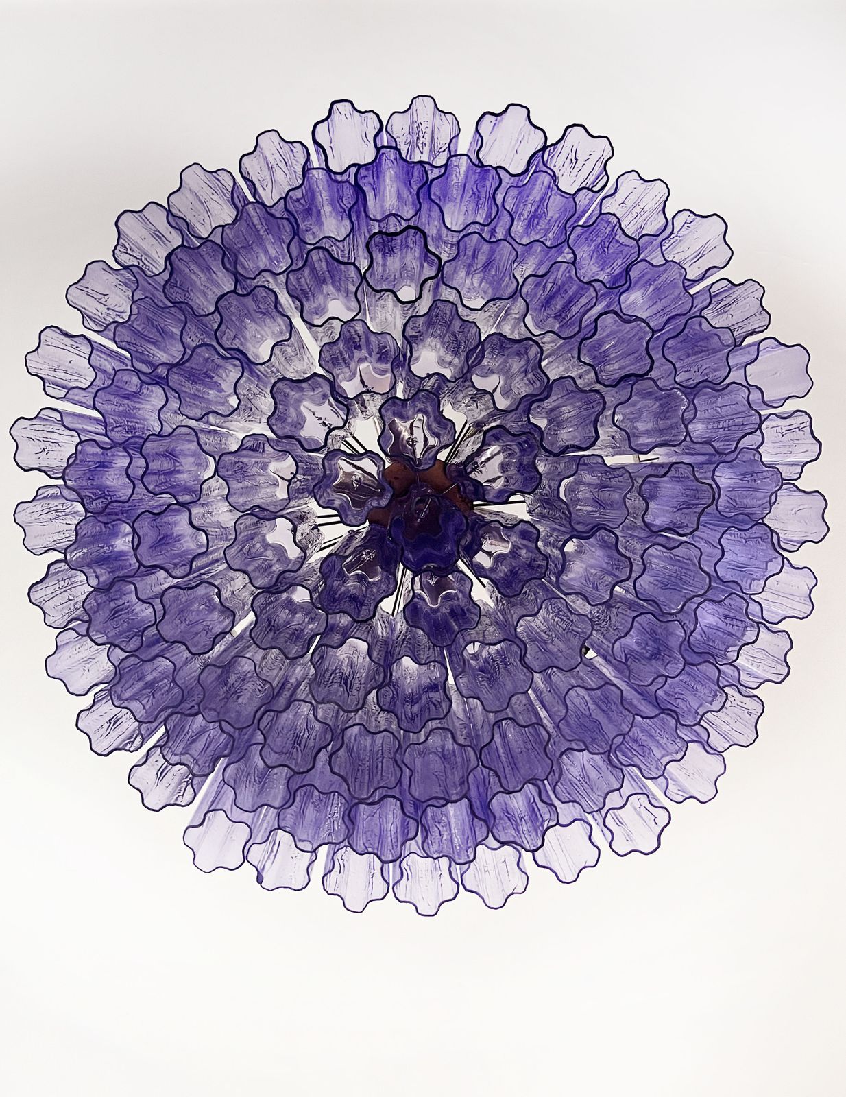 Large Murano Glass Chandelier  101 Amethyst Tube Glasses photo buy