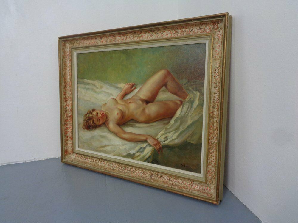 Nussbaumer, Nude Painting, 1930s, Oil On Canvas, Framed photo for sale