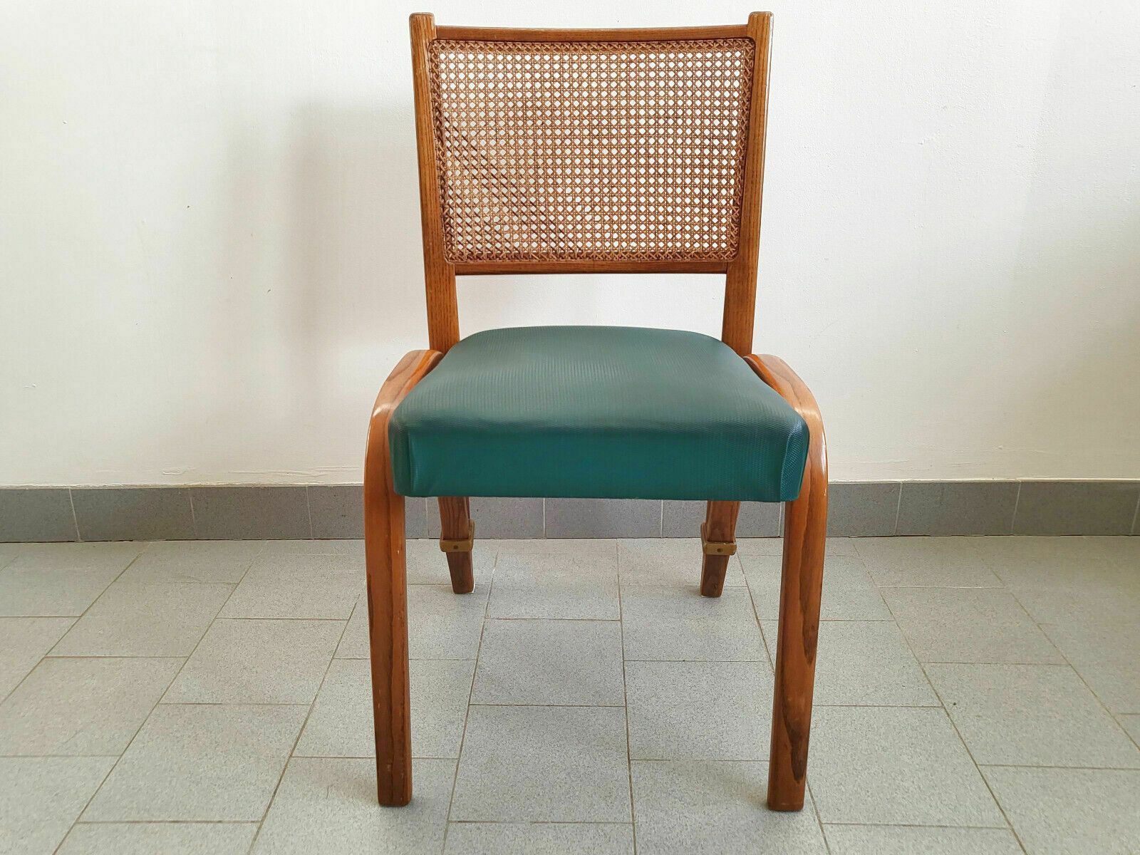 Vintage Chair 1950 Steiner Bow Wood 50s Skai Green & Beech 1950s Retro 1950s photo Furniture