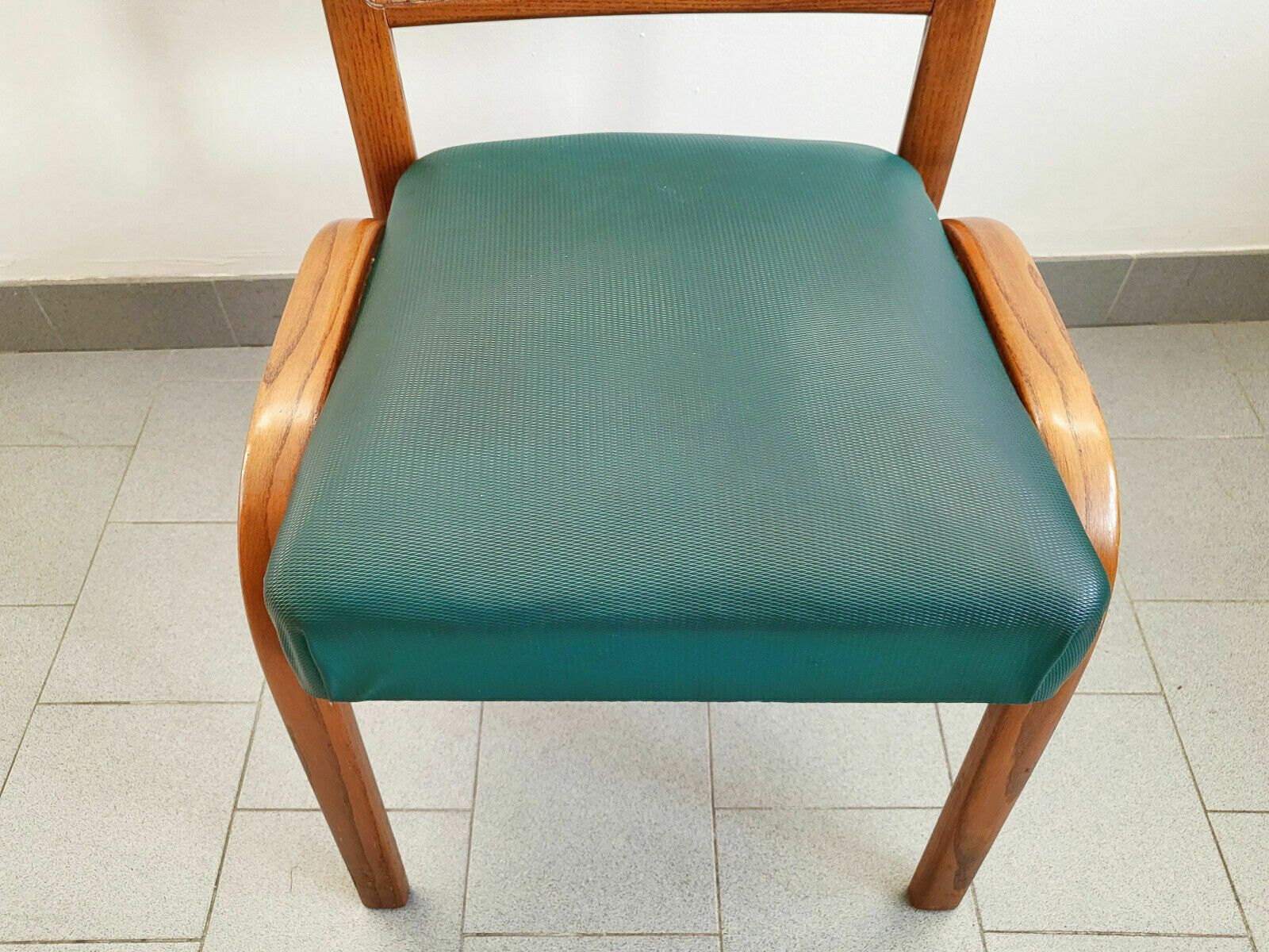 Vintage Chair 1950 Steiner Bow Wood 50s Skai Green & Beech 1950s Retro 1950s photo 257.0