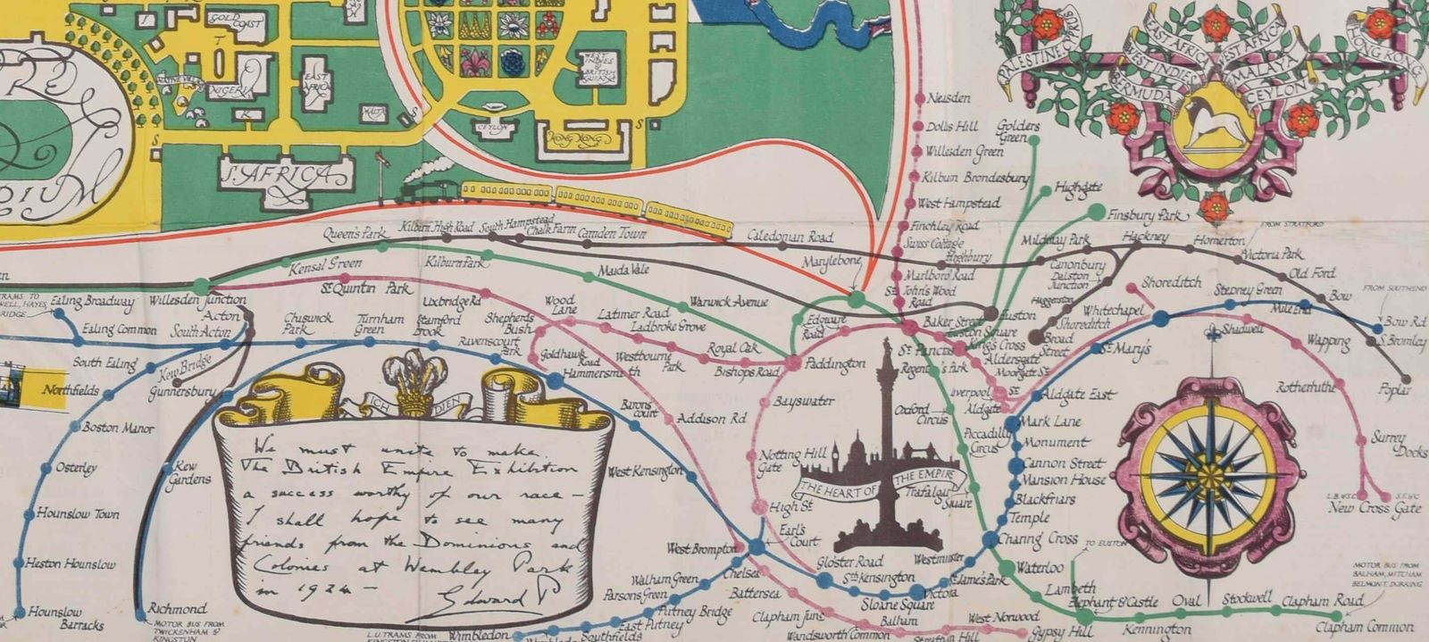 Stanley Kennedy North British Empire Exhibition 1924 Wembley Map By Stanley Kennedy North 1924 photo Art