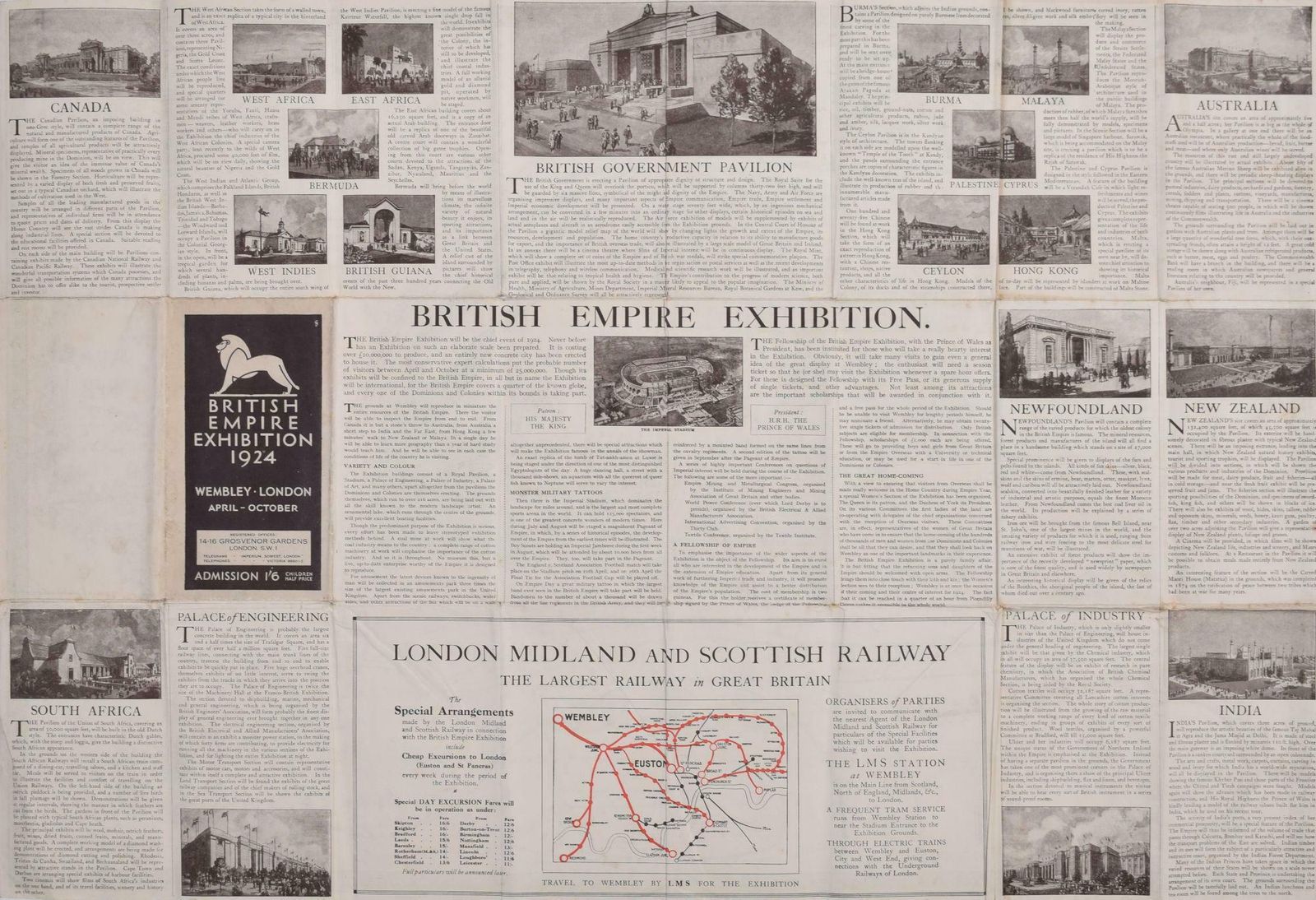 Stanley Kennedy North British Empire Exhibition 1924 Wembley Map By Stanley Kennedy North 1924 photo vinterior