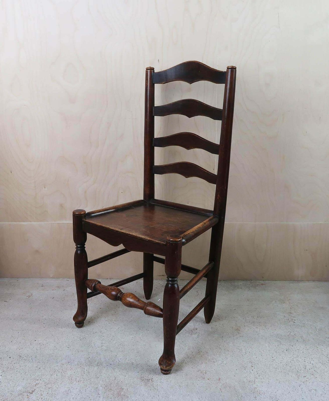 Near Pair Of Antique Welsh Country Ladder Back Chairs. C.1800 photo buy