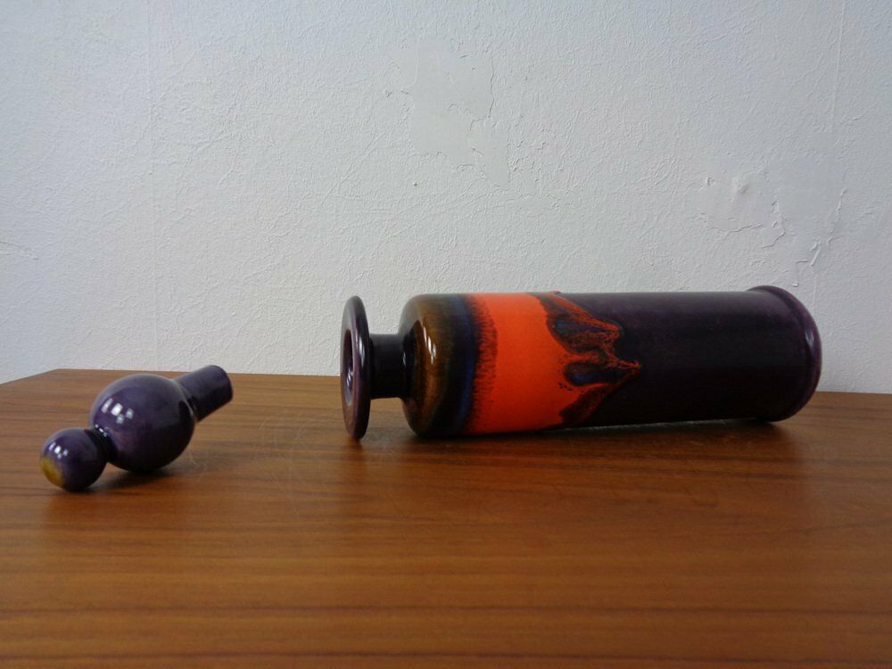 Large Pop Art Carafe With Stopper By Reneé Neue For Hutschenreuther, 1960s photo vintage