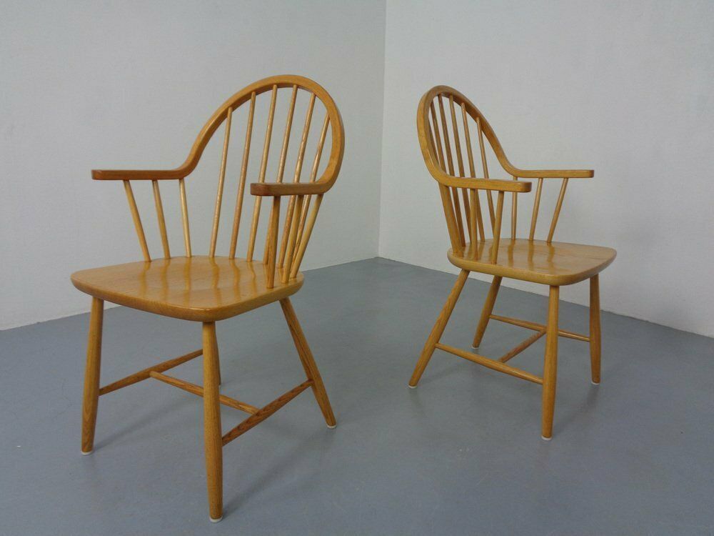 Oak Armchairs By Erik Ole Jørgensen For Tarm Stole Møbelfabrik, Set Of 2 photo for sale
