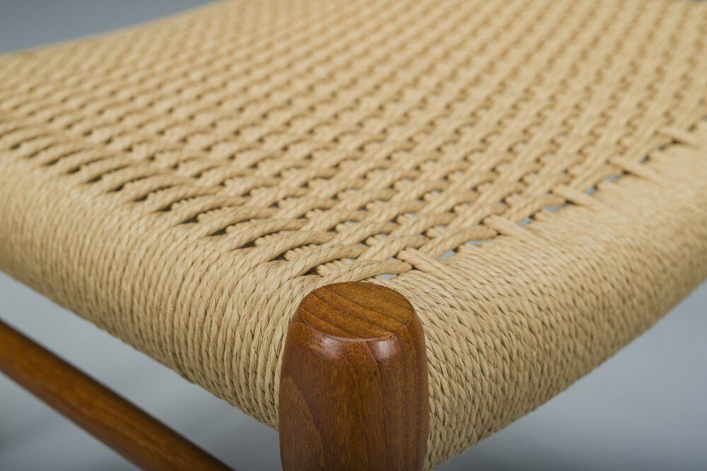 photo for sale Danish Teak Mod. 77 Paper Cord Dining Chairs By Niels O. Møller For Jl Møllers, 1959, 5 . Set