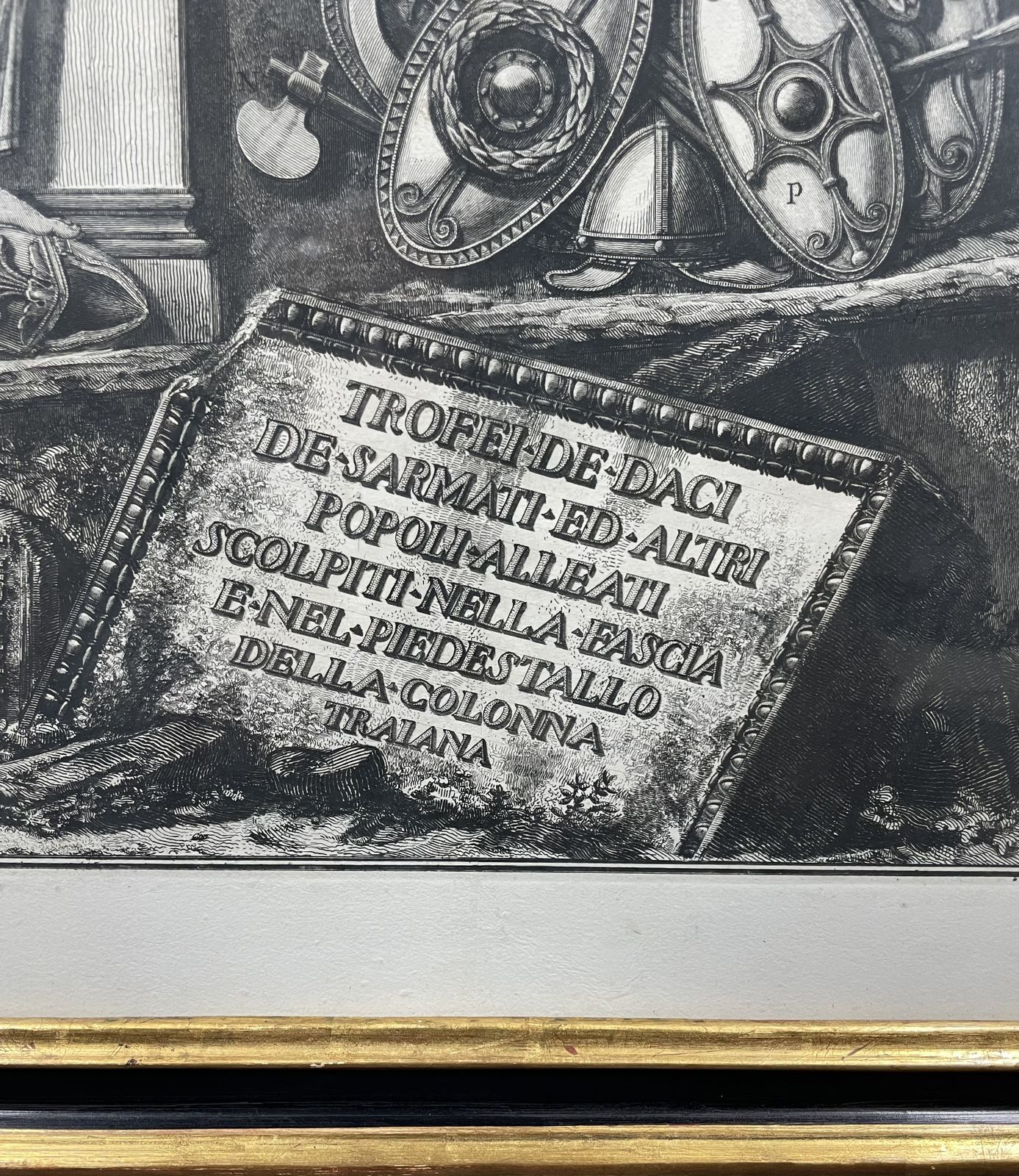 Piranesi Engraving  "Trophy Of The Dacians" "Bas Relief On Trajan's Column" photo furniture