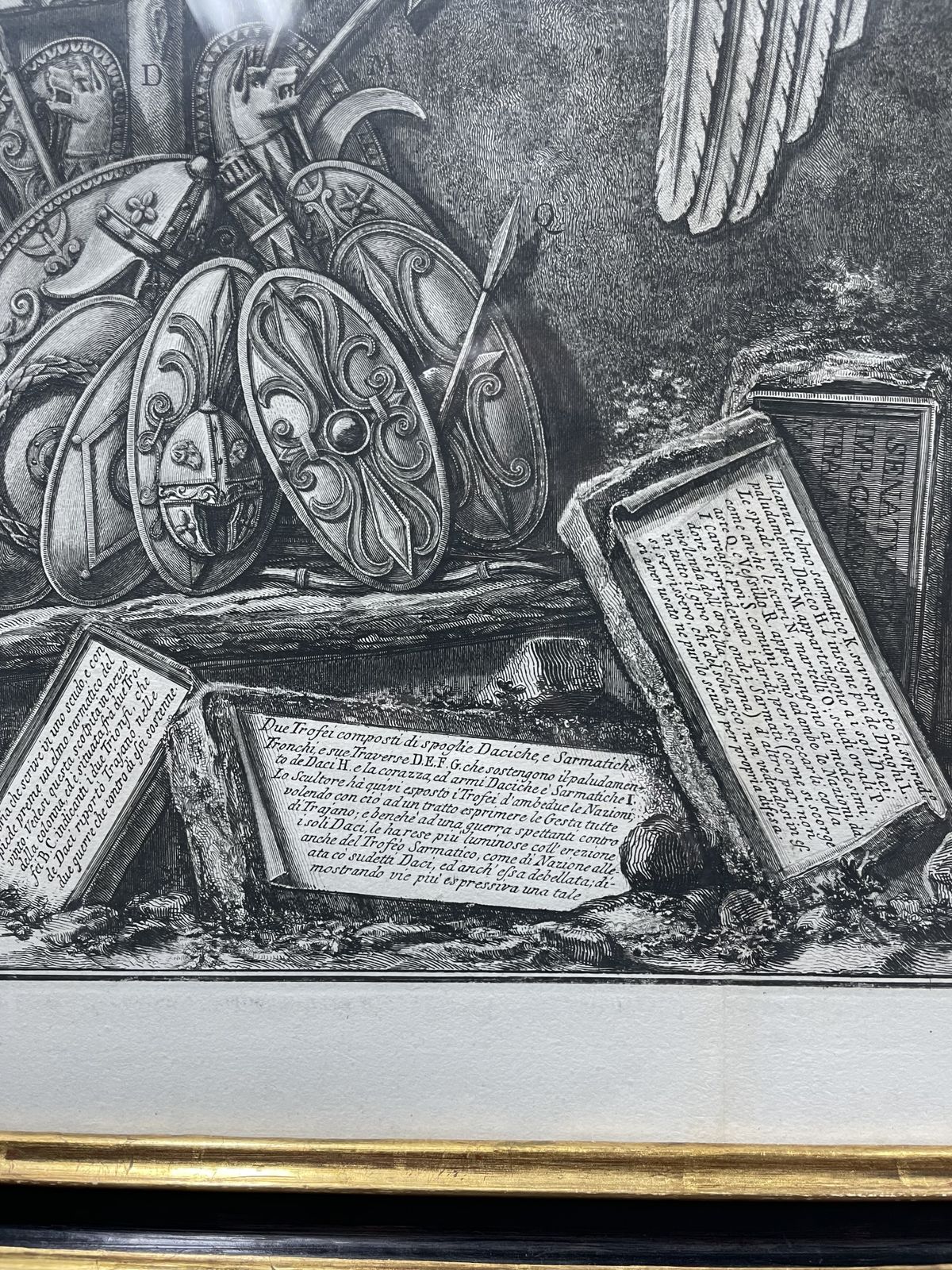 Piranesi Engraving  "Trophy Of The Dacians" "Bas Relief On Trajan's Column" photo for sale