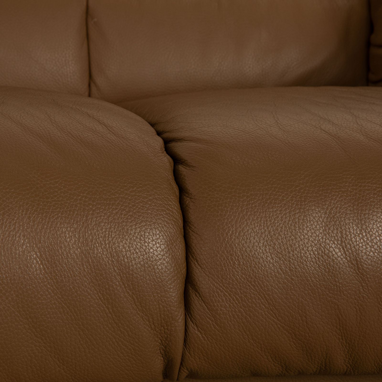 Canapé 2 places Stressless Olso en cuir marron taupe photo for sale