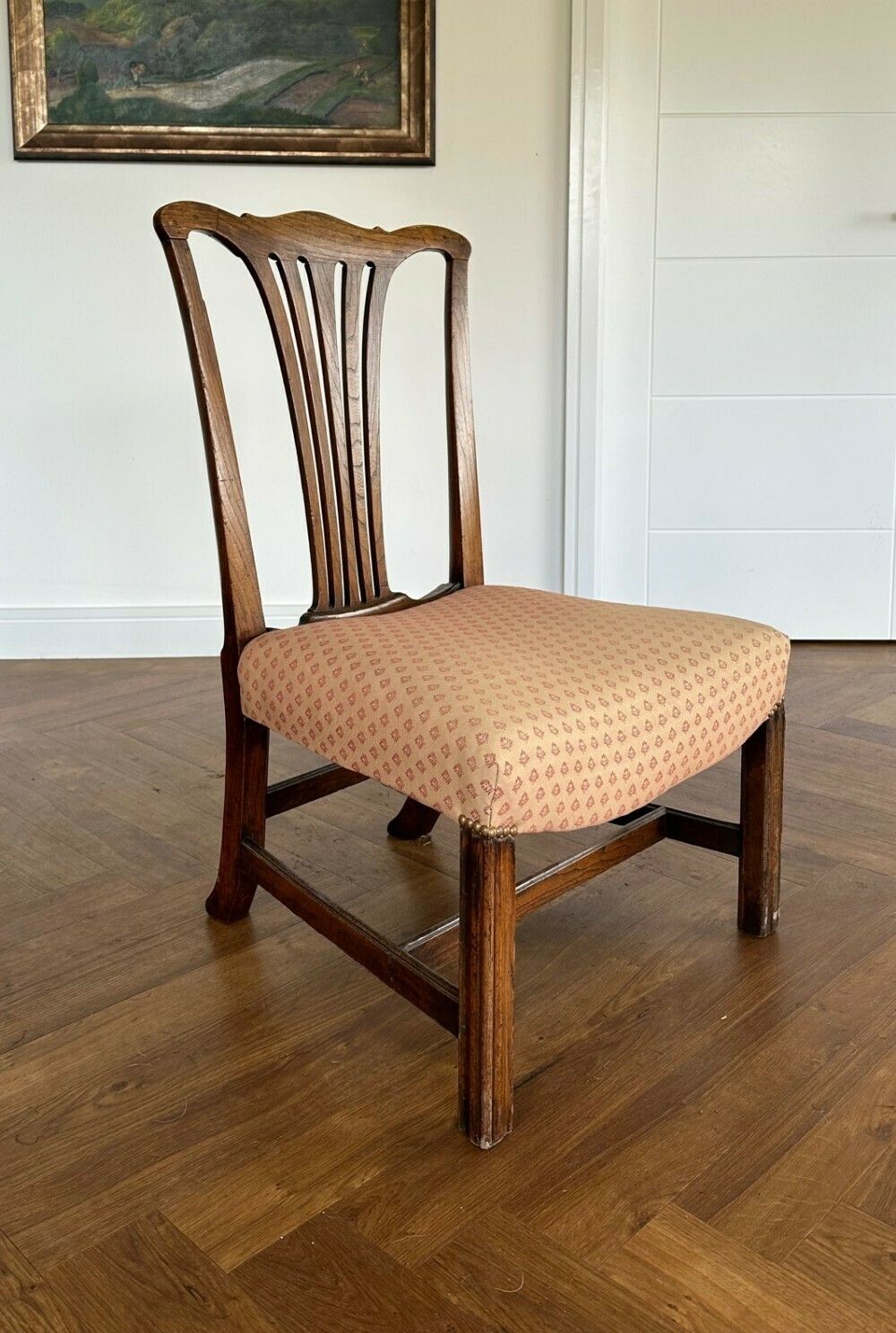 A Very Rare George III Elm Low Chair, Edinburgh 1770s photo Furniture
