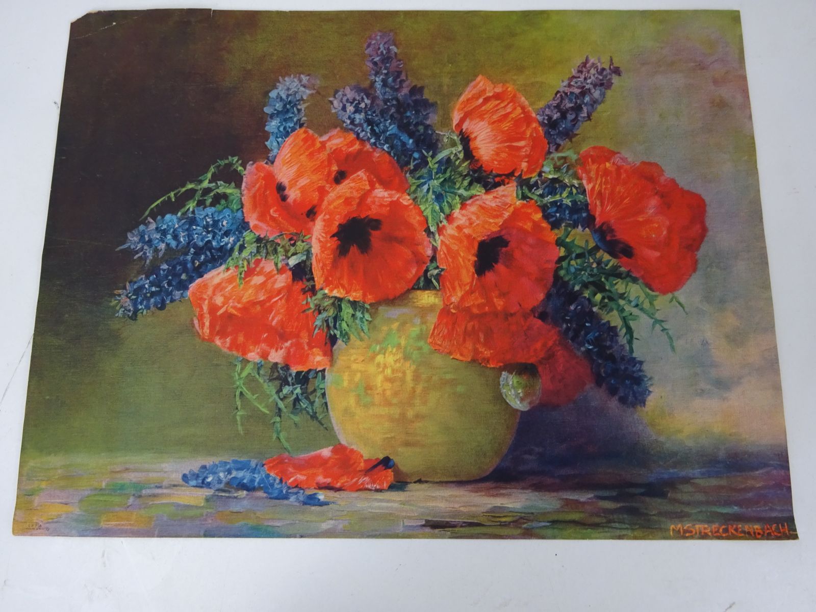 Lot Of 9 Early 20th C Floral Litho Prints (Unframed) photo vinterior