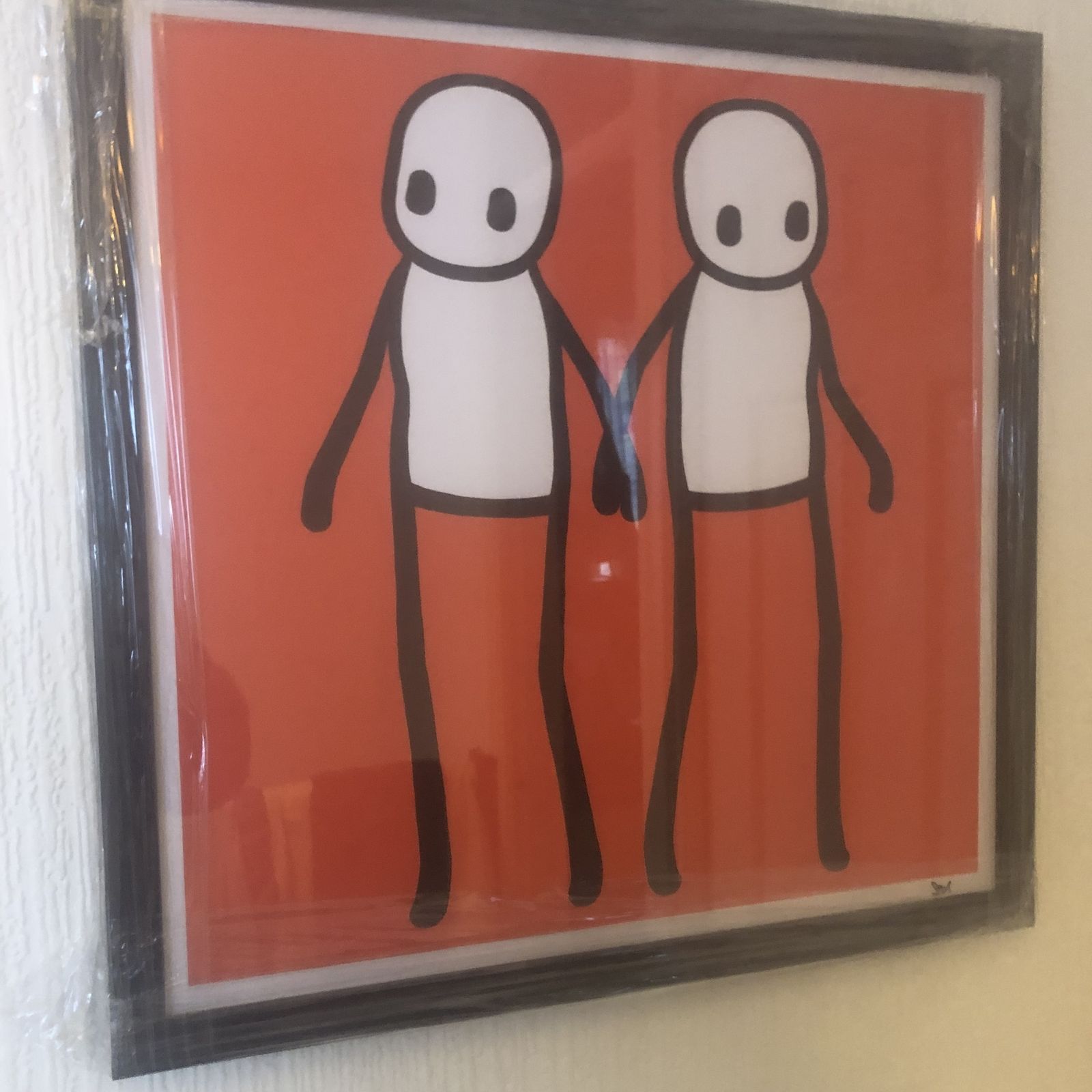 Stik Holding Hands  Set Of 5 ,Signed And Framed photo 3450.0