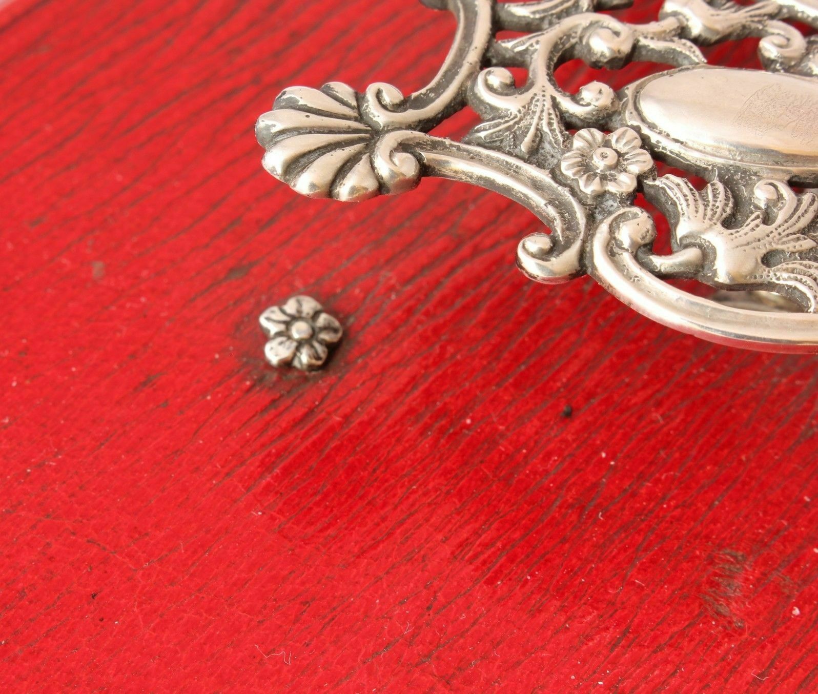 Victorian Silver Butterfly Novelty Stationery Paper Clip. 1895 Hinged Desk Tidy. photo vinterior