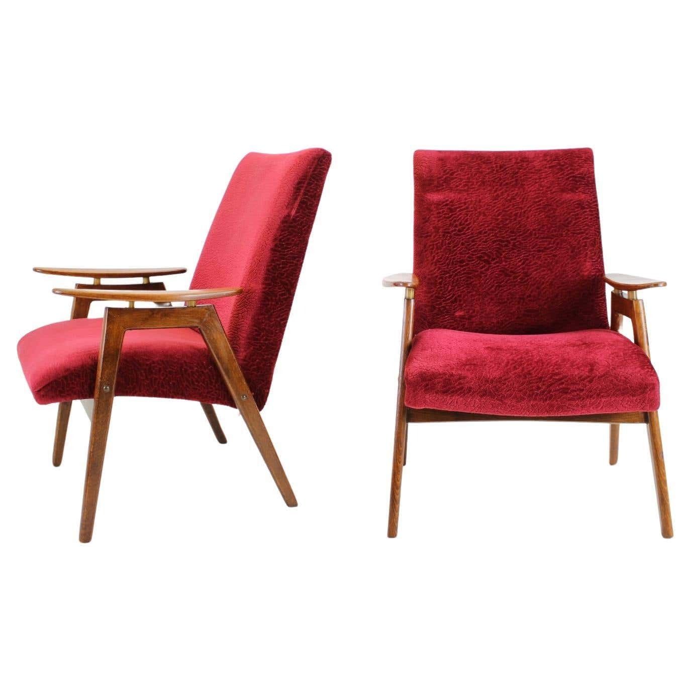 Set Of Two Lounge Chair By Jaroslav šmídek For Jitona, 1960s
