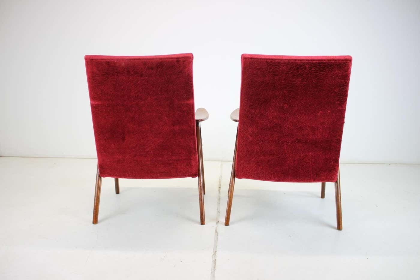 Set Of Two Lounge Chair By Jaroslav šmídek For Jitona, 1960s photo Furniture