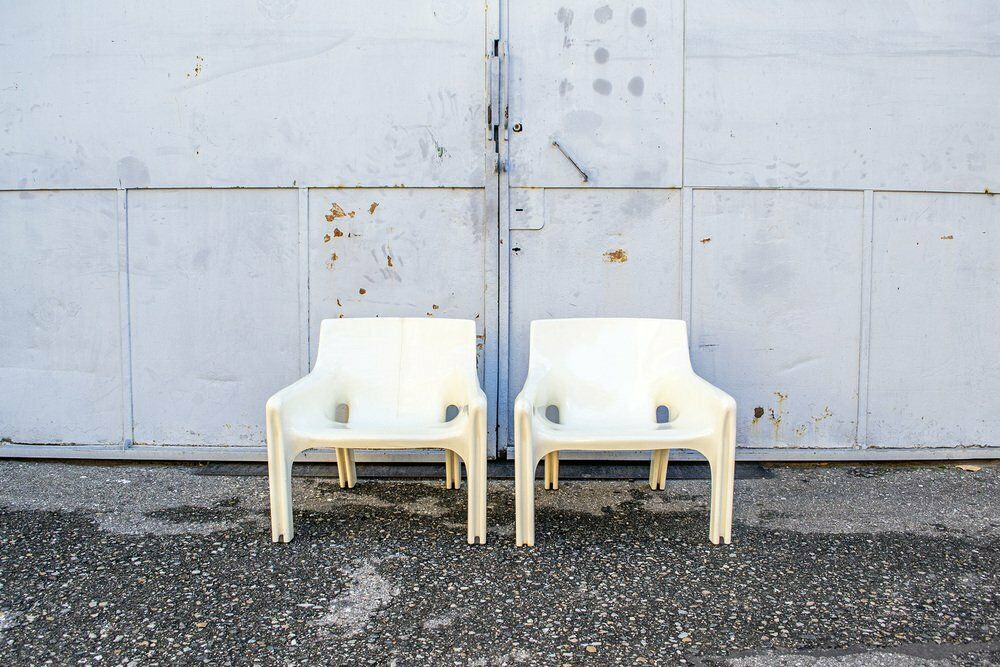 Vicar Armchairs By Vico Magistretti For Artemide, 1970s, Set Of 2 photo Furniture