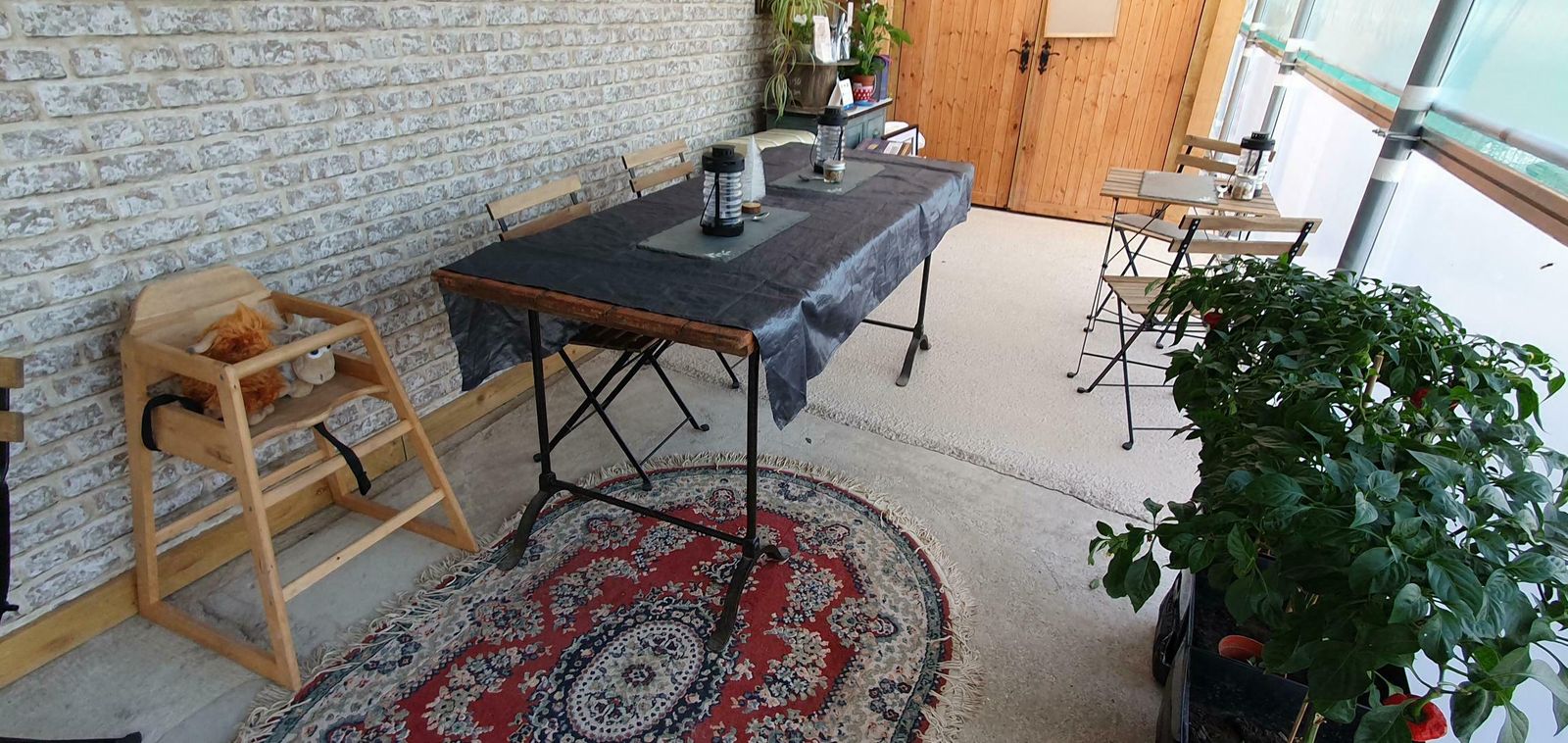photo buy Antique Wrought Iron Trestle Table C19th Pine 6ft