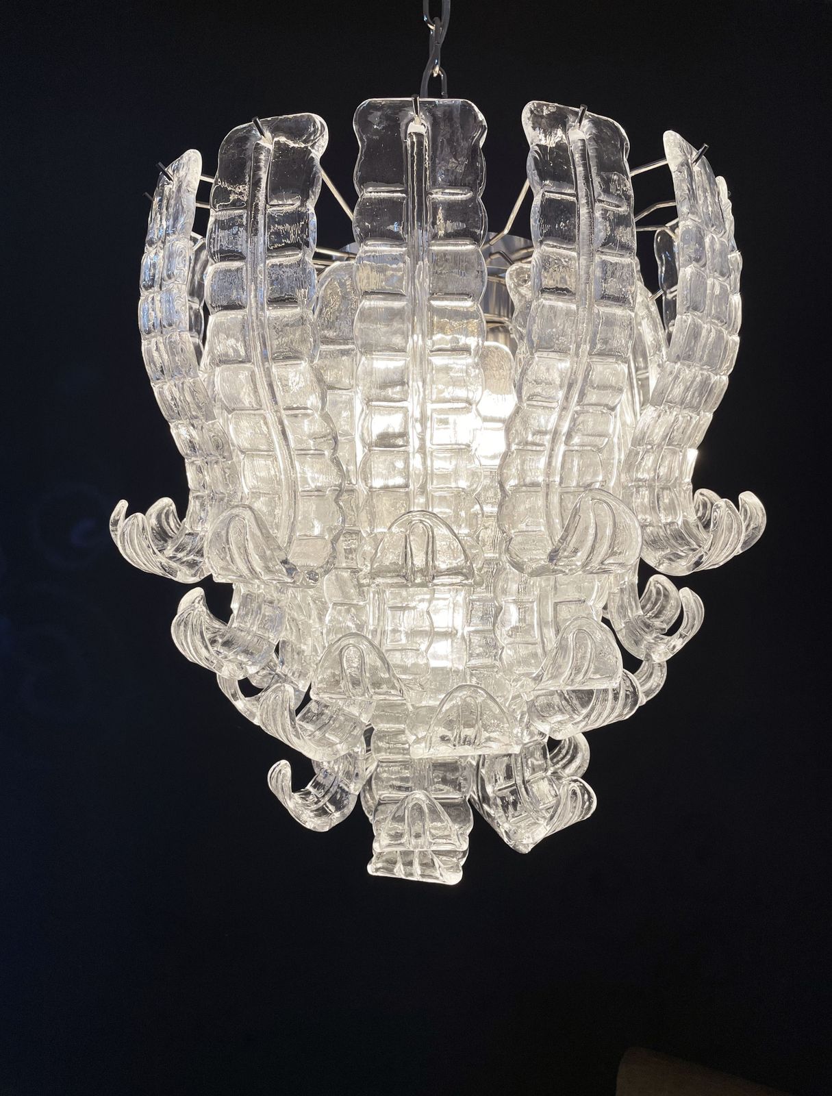 photo buy Italian Murano Six Tier Felci Glass Chandelier