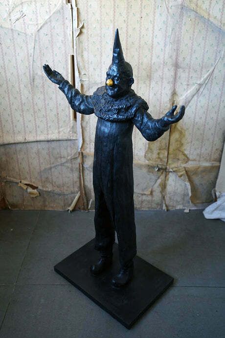 Beth Carter; Standing Clown; Black Resin; Edition 3/15 photo buy