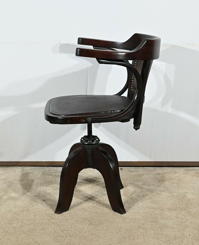 Swivel Office Armchair, In Stained Beech – 1940 photo 897.0967741569999