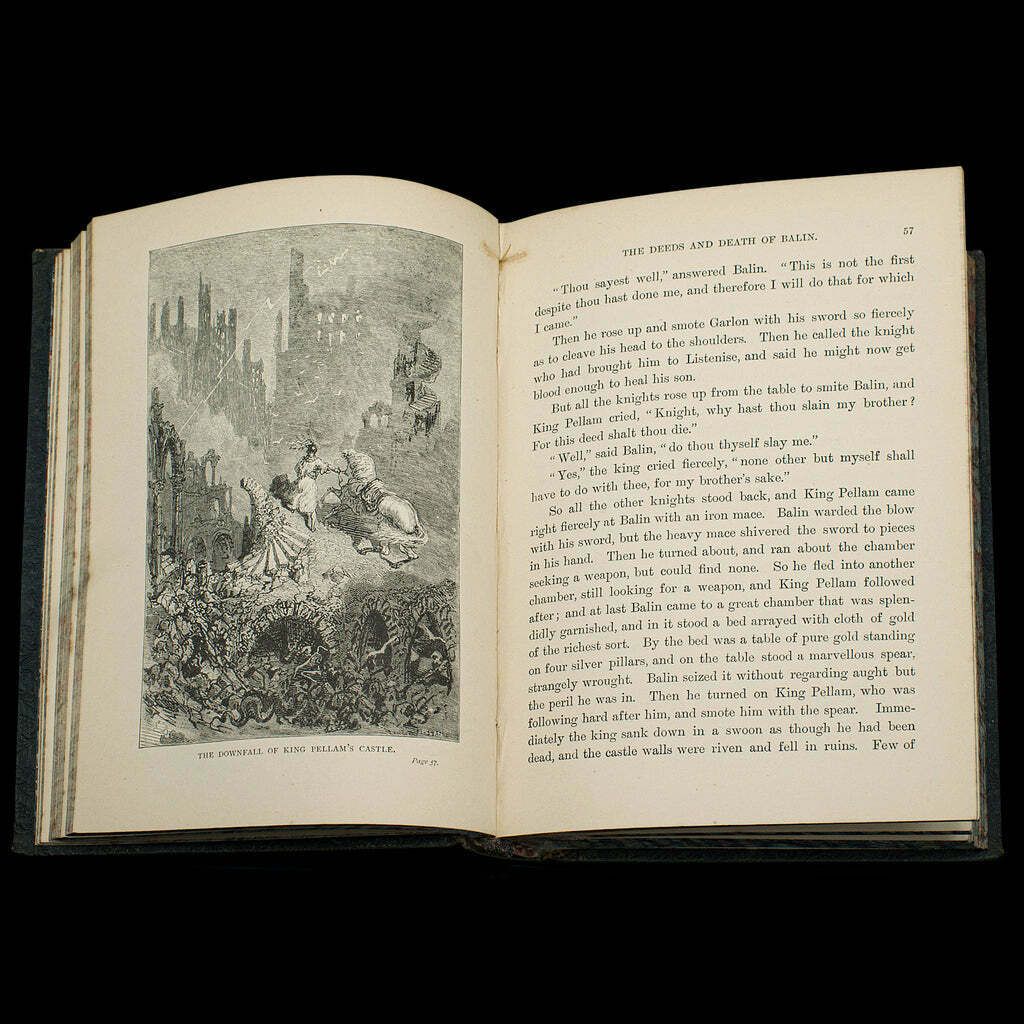 Antique Book, Days Of King Arthur, Mythology, English, Fiction, Late Victorian photo vinterior