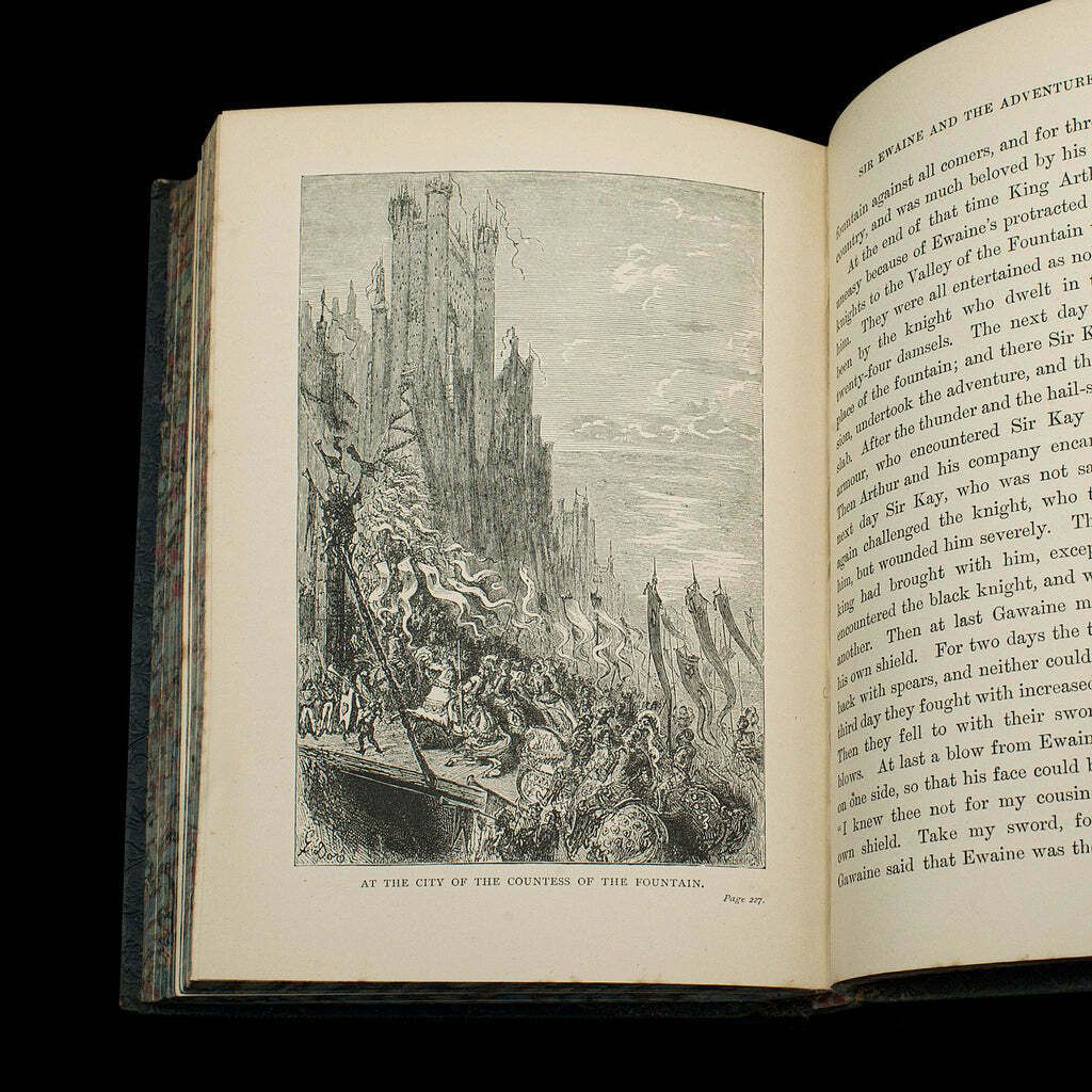 Antique Book, Days Of King Arthur, Mythology, English, Fiction, Late Victorian photo vintage