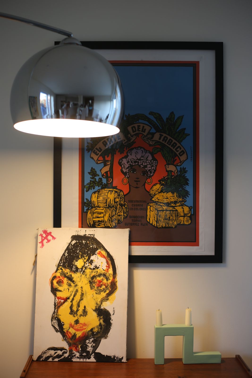 Abstract Yellow Portrait By Turkish Artist Avni Akmehmedoğlu photo furniture