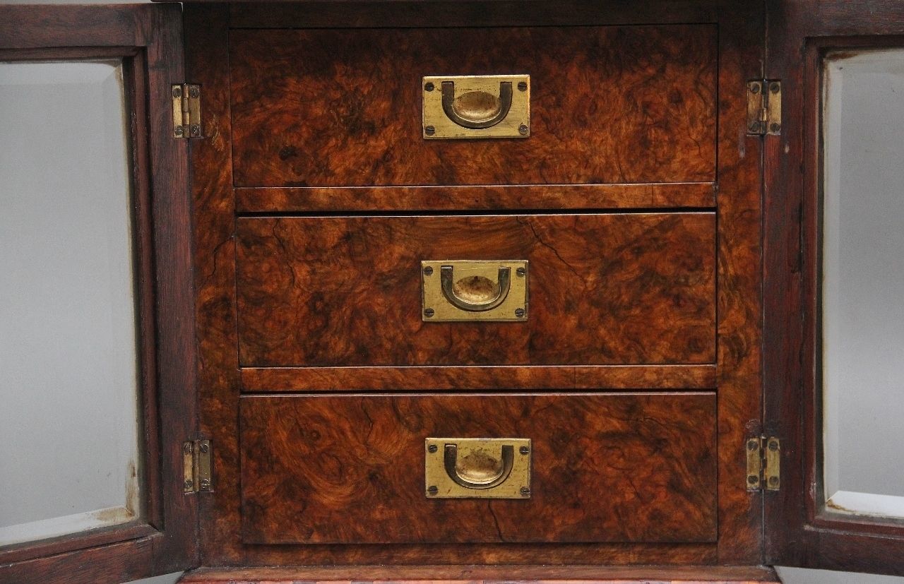 photo furniture 19th Century Walnut Table Cabinet
