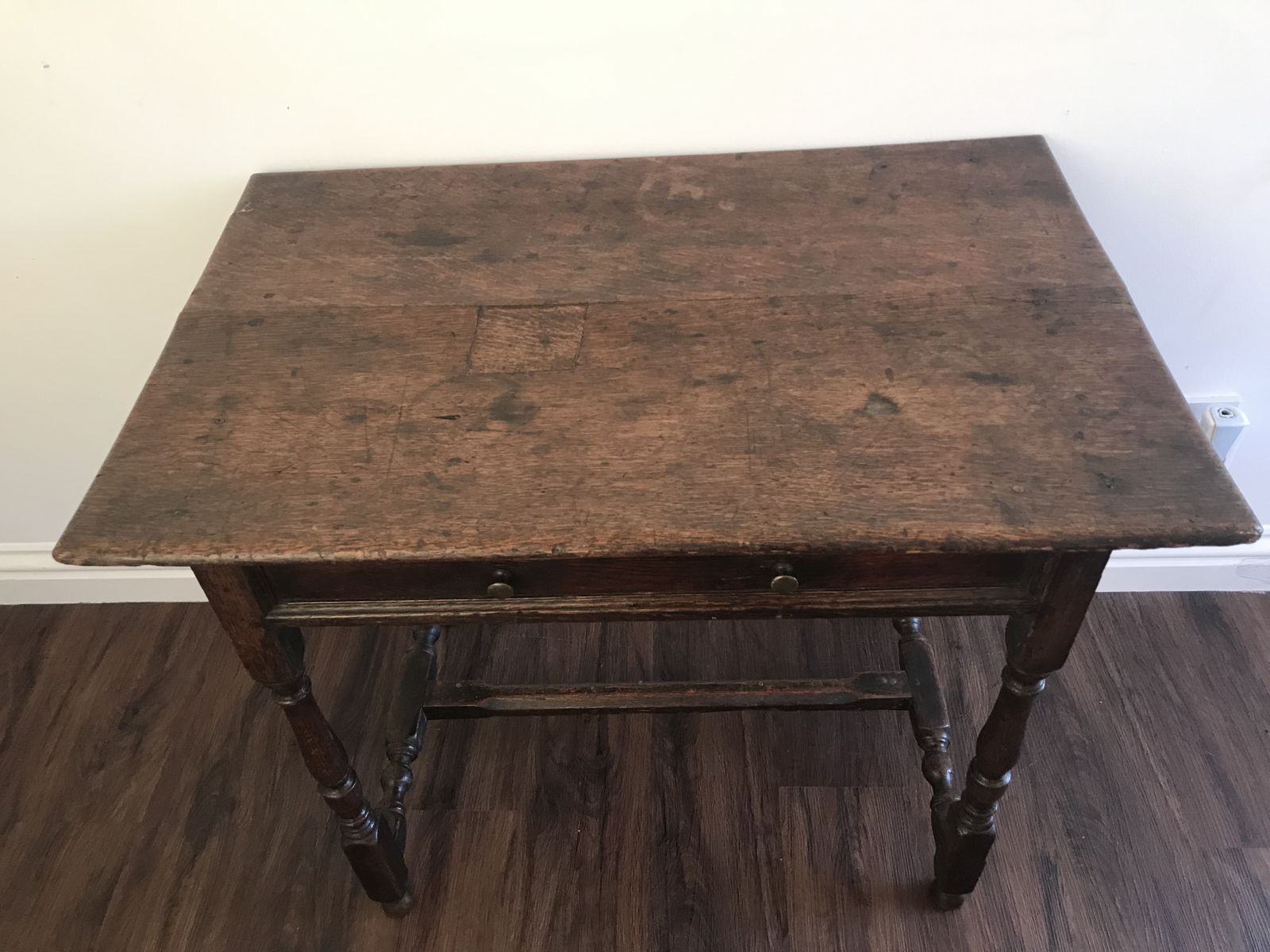 18th Century Oak Side Table ., 1700s photo 425.0