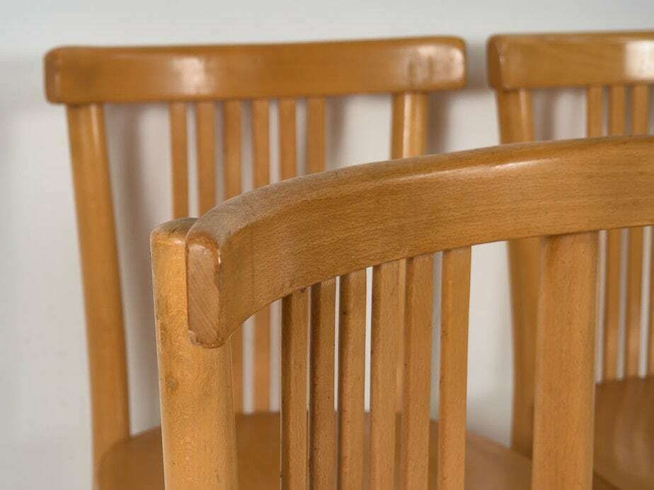 Set Of Retro Style Dining Chairs (C.1950). Set Of 4 Pieces #1 photo Furniture