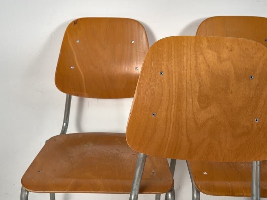 Industrial Style Chairs (C.1950). Set Of 6 Pieces photo for sale