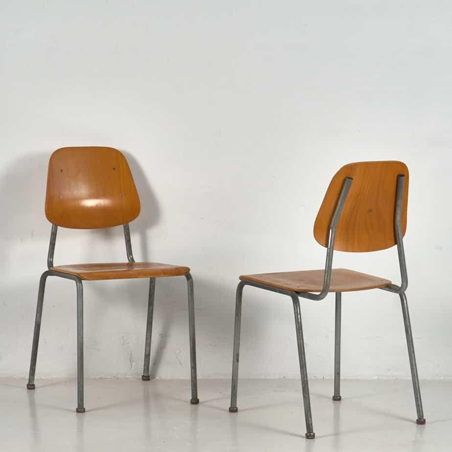 Industrial Style Chairs (C.1950). Set Of 6 Pieces photo Furniture